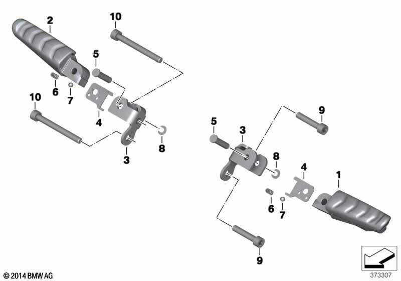 Fussrasten schmal hinten