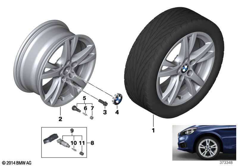 BMW LM Rad Doppelspeiche 473 - 16" SZ