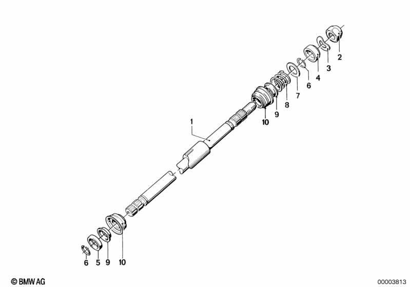 Lenksäule-Lenkspindel oben