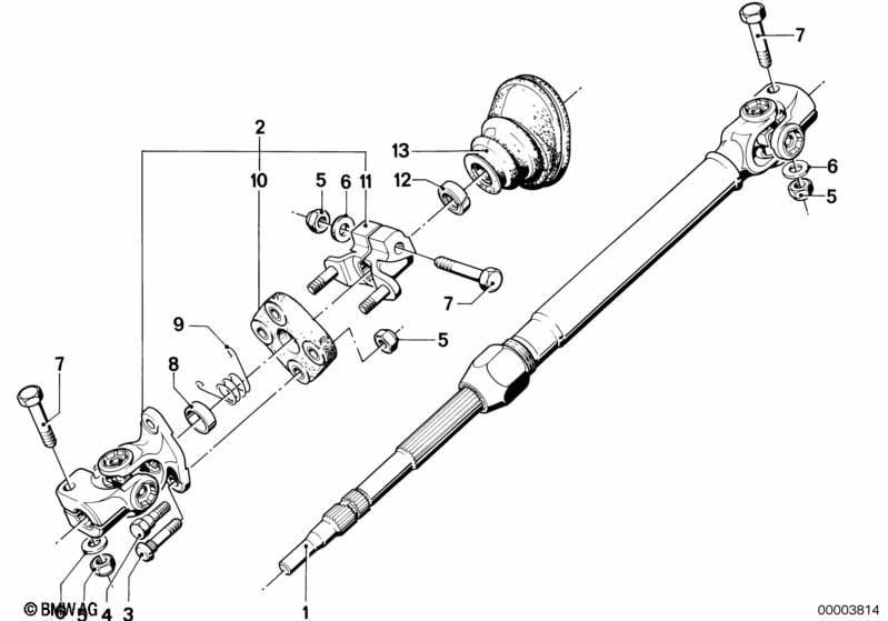 Lenksäule-Lenkspindel unten