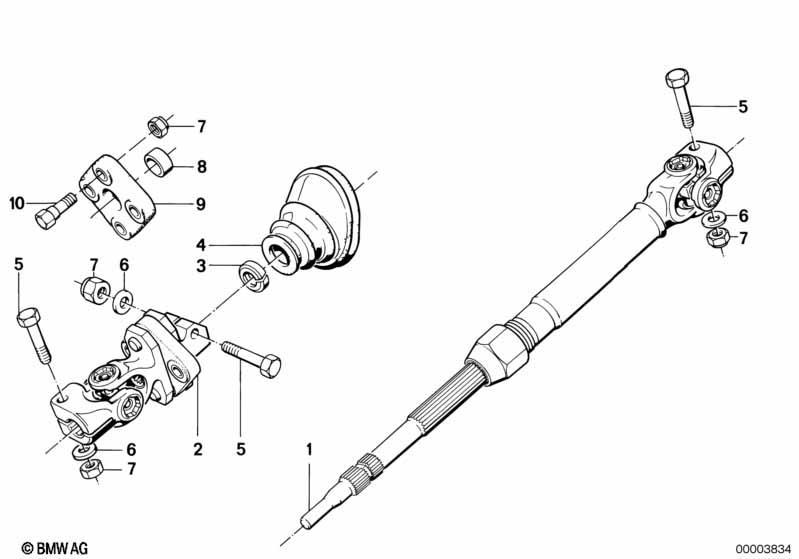 Lenksäule-Lenkspindel unten