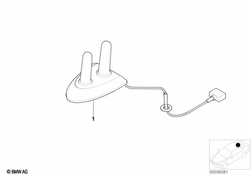 Einzelteile Doppeltelefonantenne