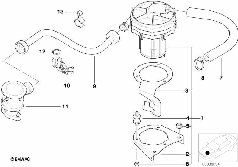 Abgasschadstoff-Reduzierung-Luftpumpe