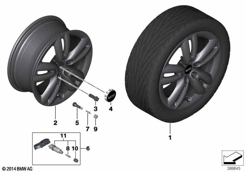 MINI LA wheel Track Spoke 501 - 17""