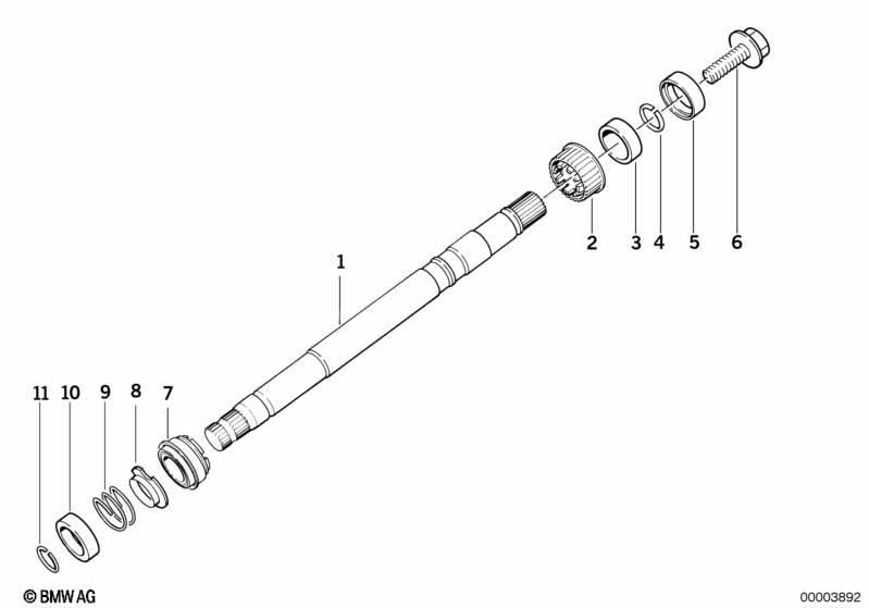 Lenksäule-Lenkspindel oben