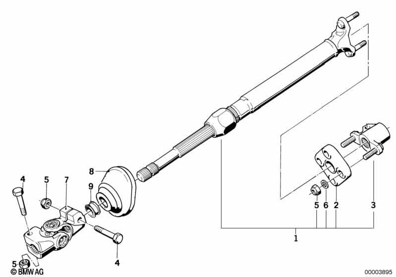 Lenksäule-Lenkspindel unten