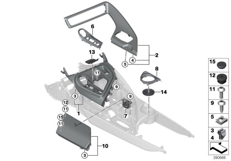 Anbauteile Mittelkonsole