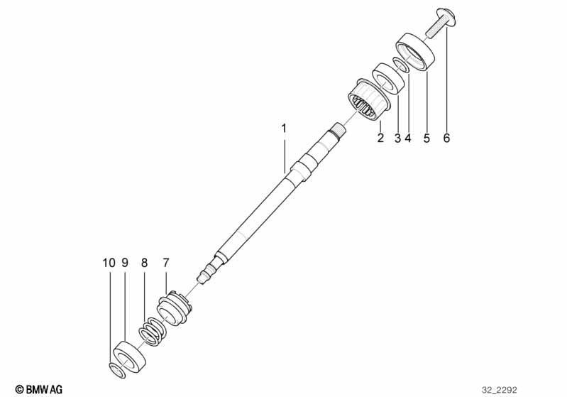 Lenksäule-Lenkspindel oben