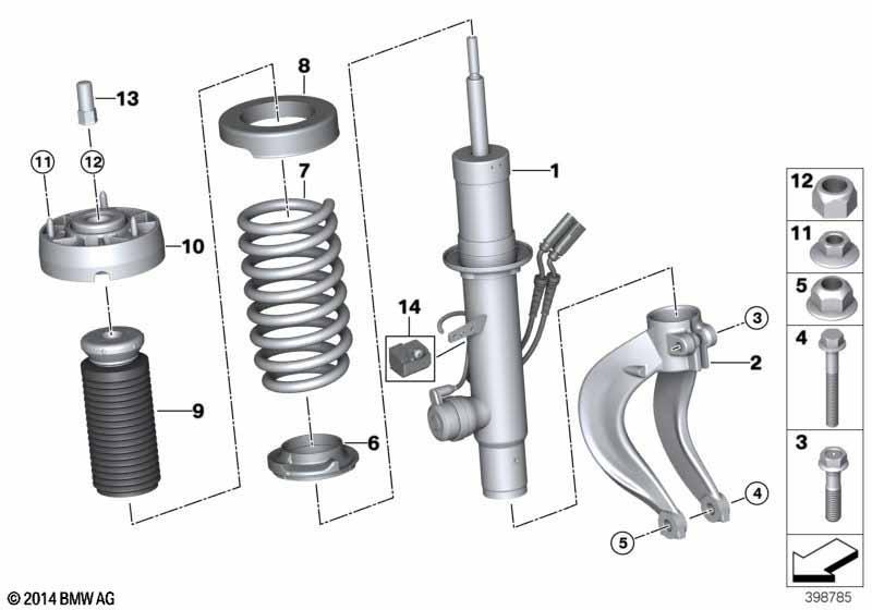 Federbein vorn VDC / Anbauteile