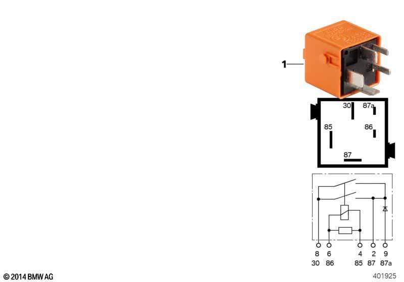 Relais Doppelschliesser pastellorange