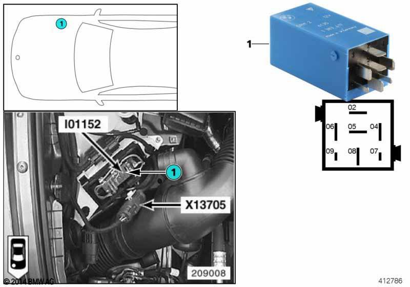 Relais Elektrolüfter I01152