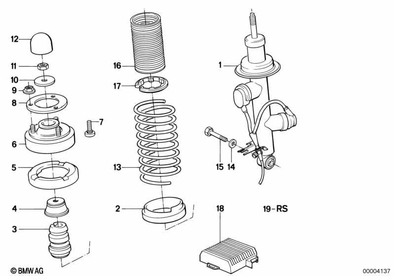 Federbein hinten EDC/Steuergerät/Sensor