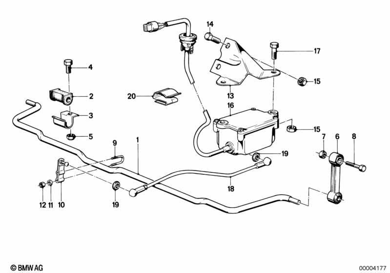 Niveauregulierung/Stabilisator hinten