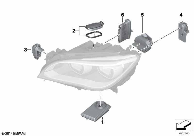 Einzelteile Scheinwerfer LED