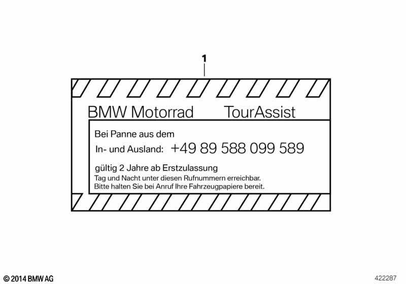 Hinweisschild BMW Mobilitätsleistung