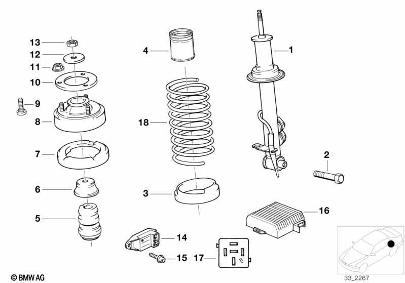 Federbein hinten EDC/Steuergerät/Sensor