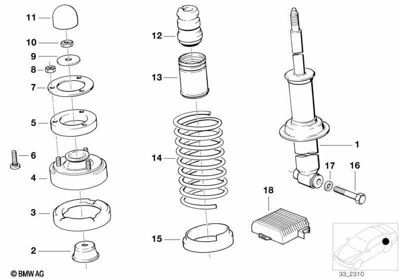 Federbein hinten EDC