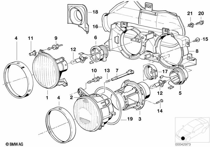 Einzelteile Ellipsoidscheinwerfer