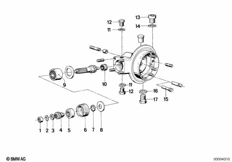 Hinterachsgetriebe-Kegelrad Einbaut.