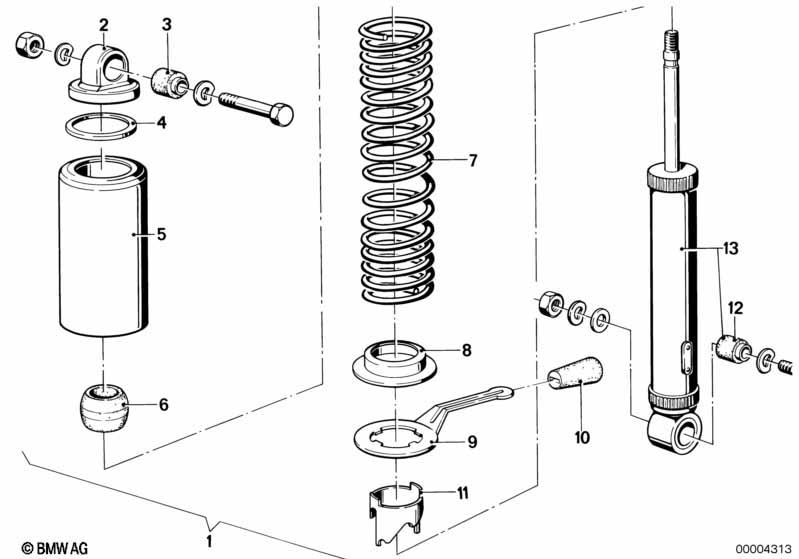 Federbein hinten