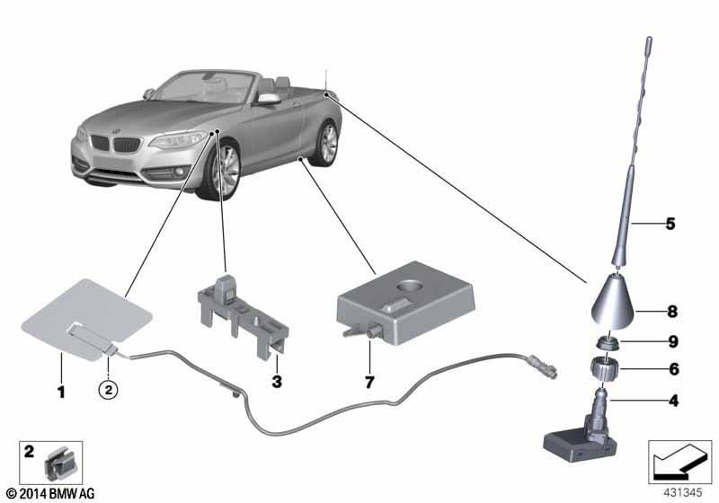 Einzelteile Telefonantenne