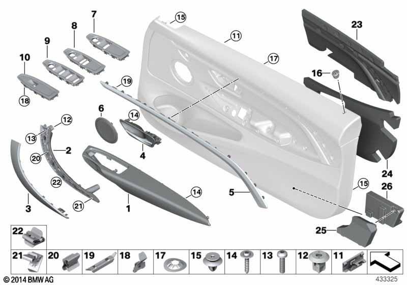 Anbauteile Türverkleidung vorn