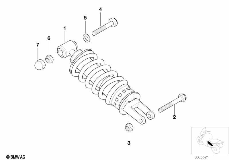 Federbein hinten