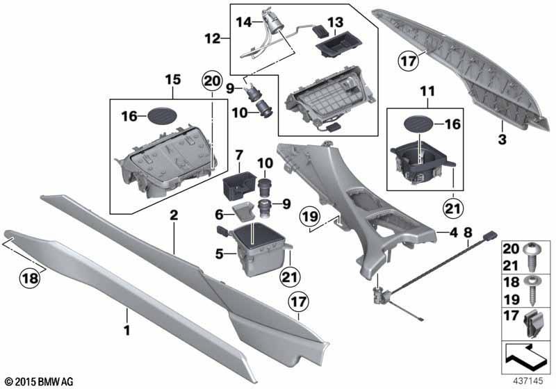 Anbauteile Mittelkonsole