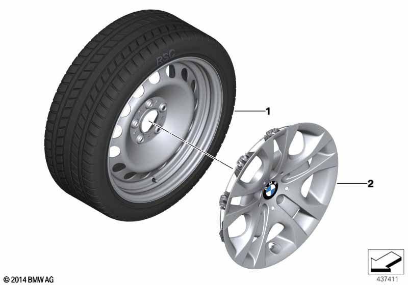 Winter wheel with tyre steel - 17"