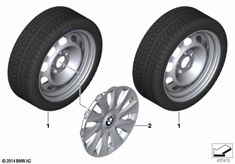 Winter wheel with tyre steel - 16"