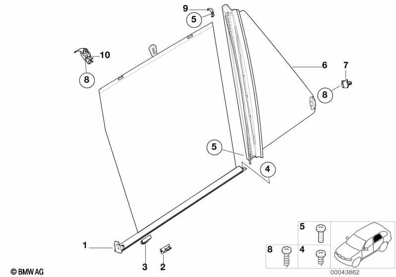 Sonnenschutzrollo Tür hinten