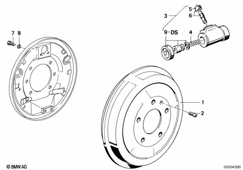 Trommelbremse-Bremstrommel/Radbremszyl.