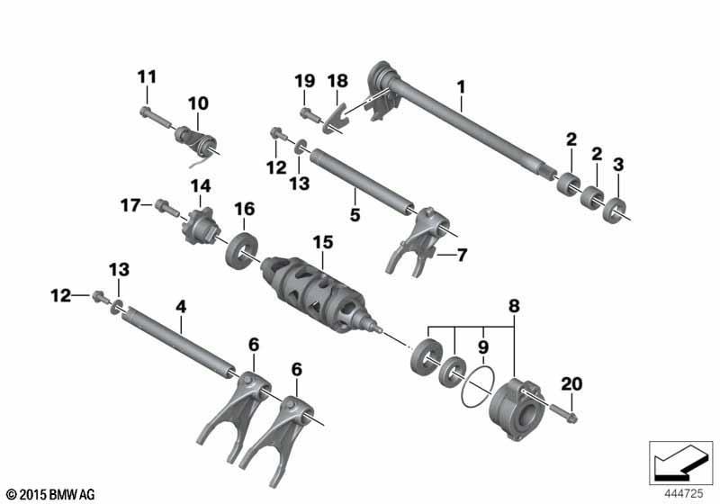 6 Gang Getriebe-Schaltungsteile