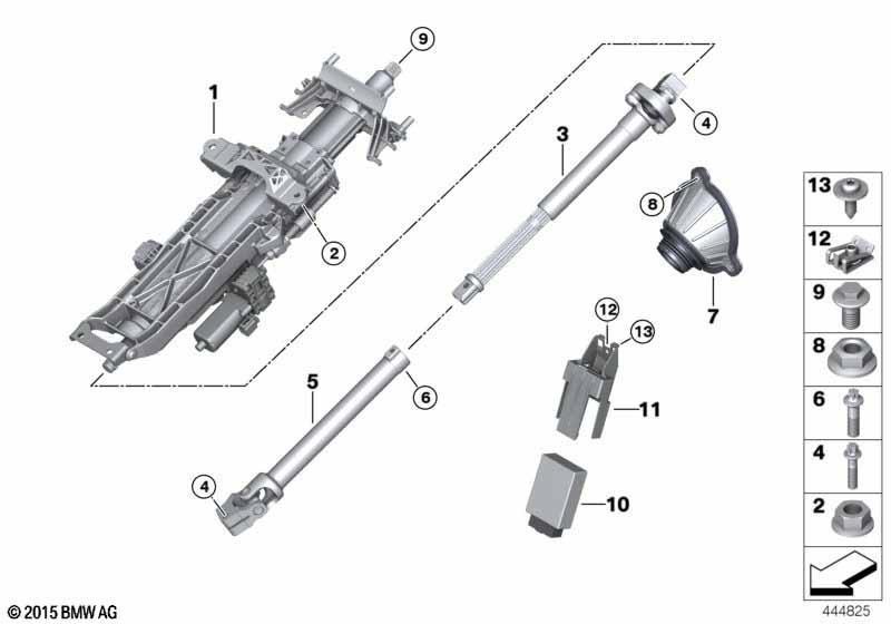 Lenksäule elektr.verstellb./Anbauteile