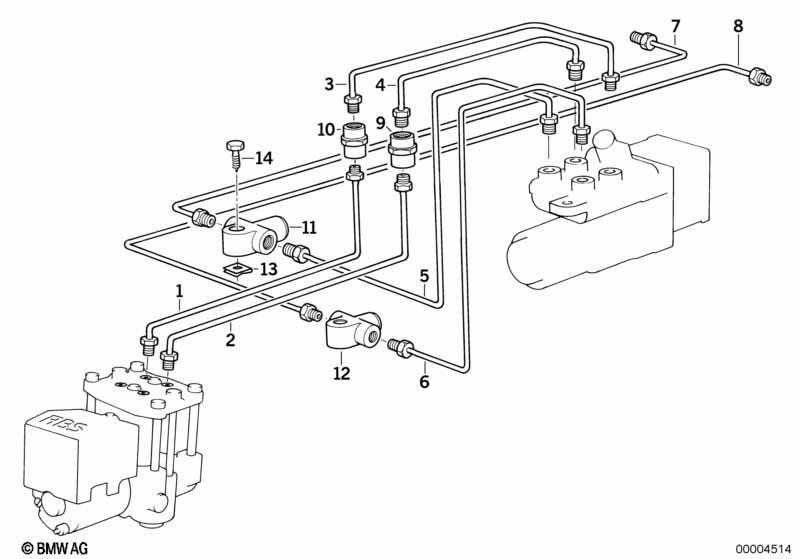 Bremsleitung vorne ABS/ASC+T