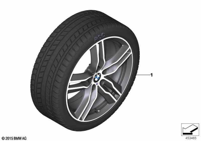 Wint.wheel w.tyre M dble sp. 570M - 18"