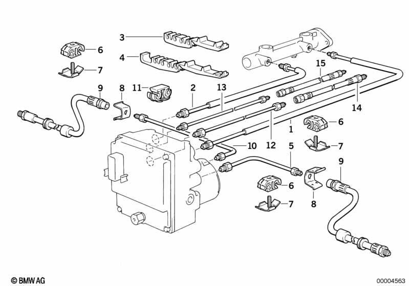 Bremsleitung vorne ABS/ASC+T