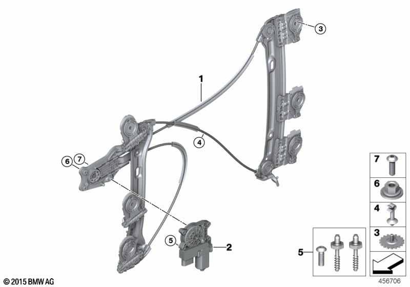 Türfenstermechanismus vorn