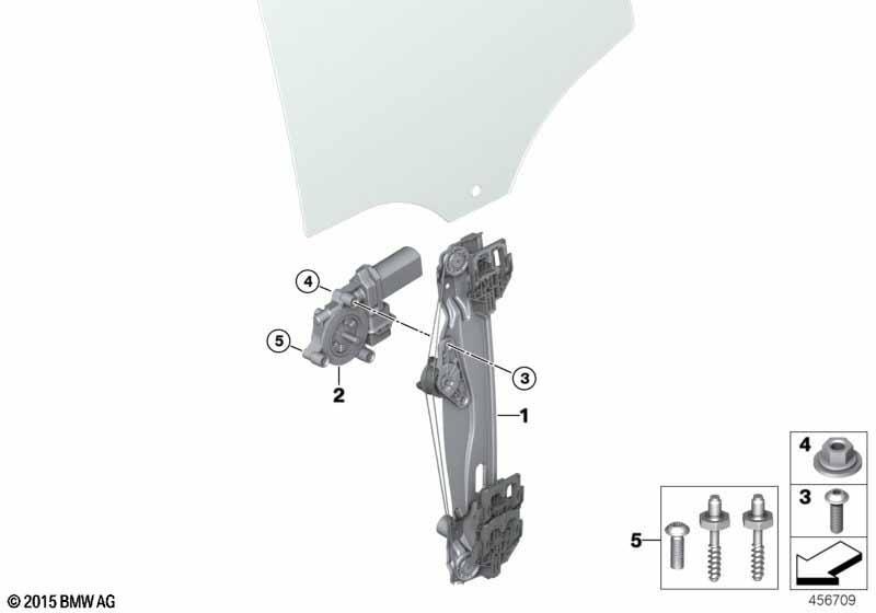 Türfenstermechanismus hinten