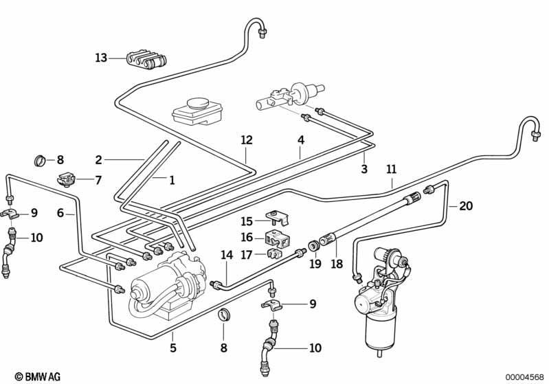 Bremsleitung vorne ABS/ASC+T