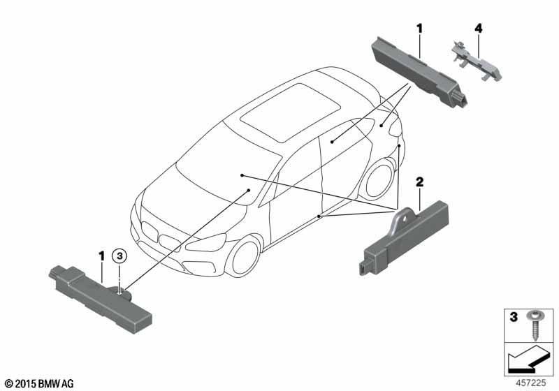 Einzelteile Antenne Komfortzugang