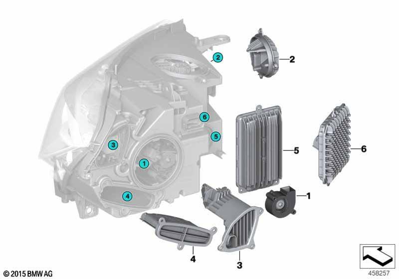 Einzelteile Scheinwerfer LED