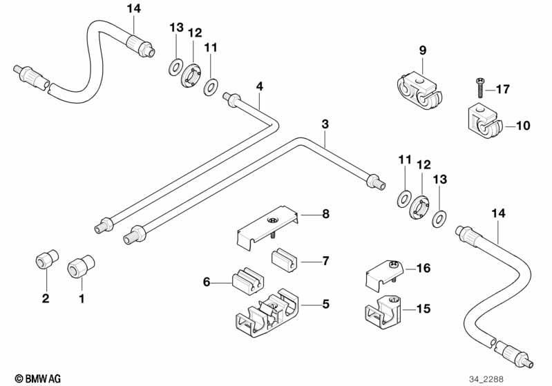 Bremsleitung hinten ABS/ASC+T