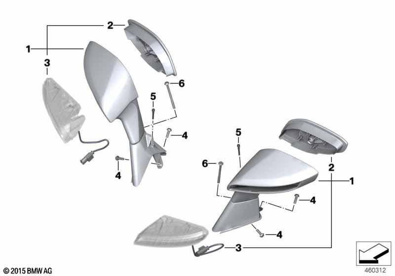 Spiegel / LED Blinkleuchten