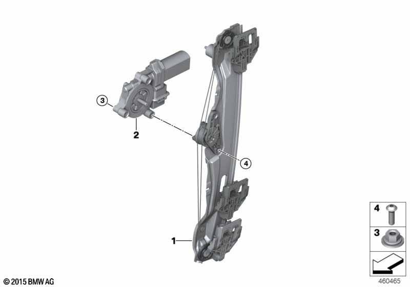 Türfenstermechanismus hinten