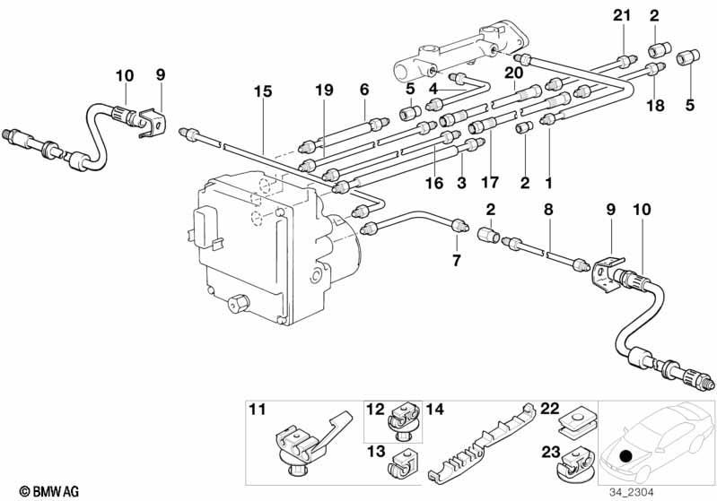 Bremsleitung vorne ABS/ASC+T