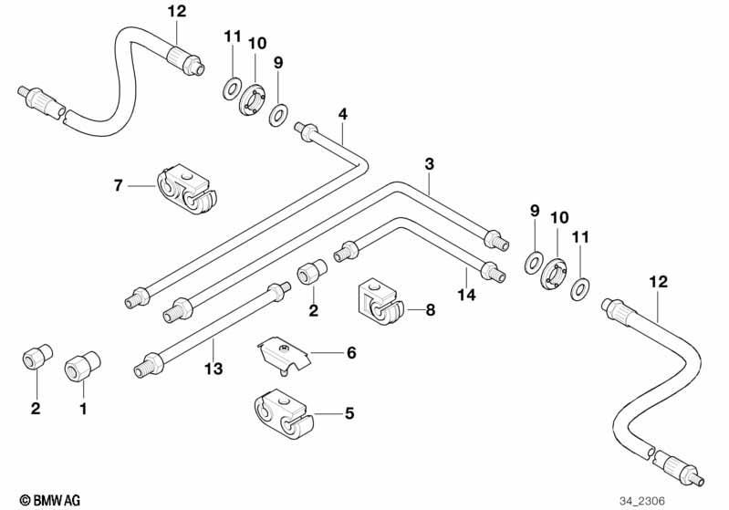 Bremsleitung hinten ABS/ASC+T