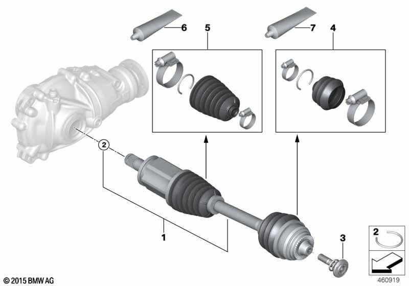 Abtriebswelle vorne links / Allrad