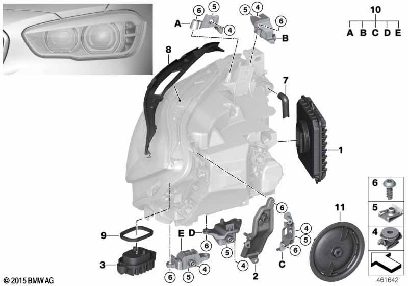 Einzelteile Scheinwerfer LED