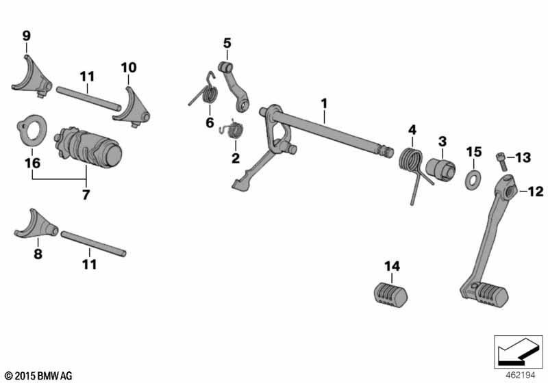 5 Gang Getriebe-Schaltungsteile